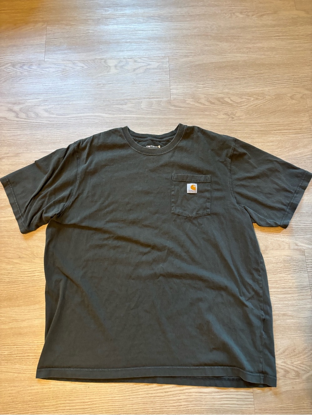Carhartt Men’s XL Loose Fit Oversized TShirt Short Sleeve Dark Green Distressed